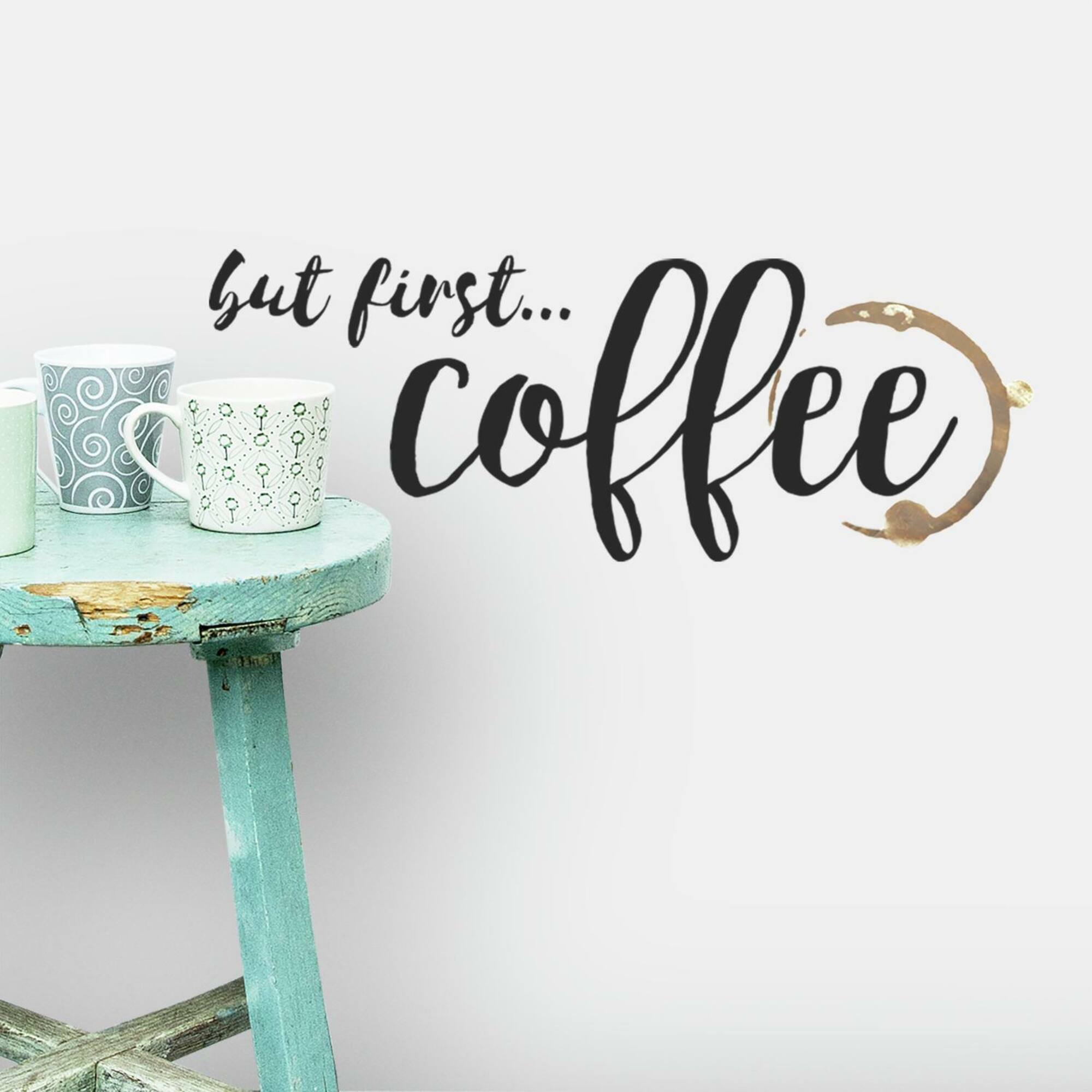 RoomMates But First Coffee Peel & Stick Wall Decals